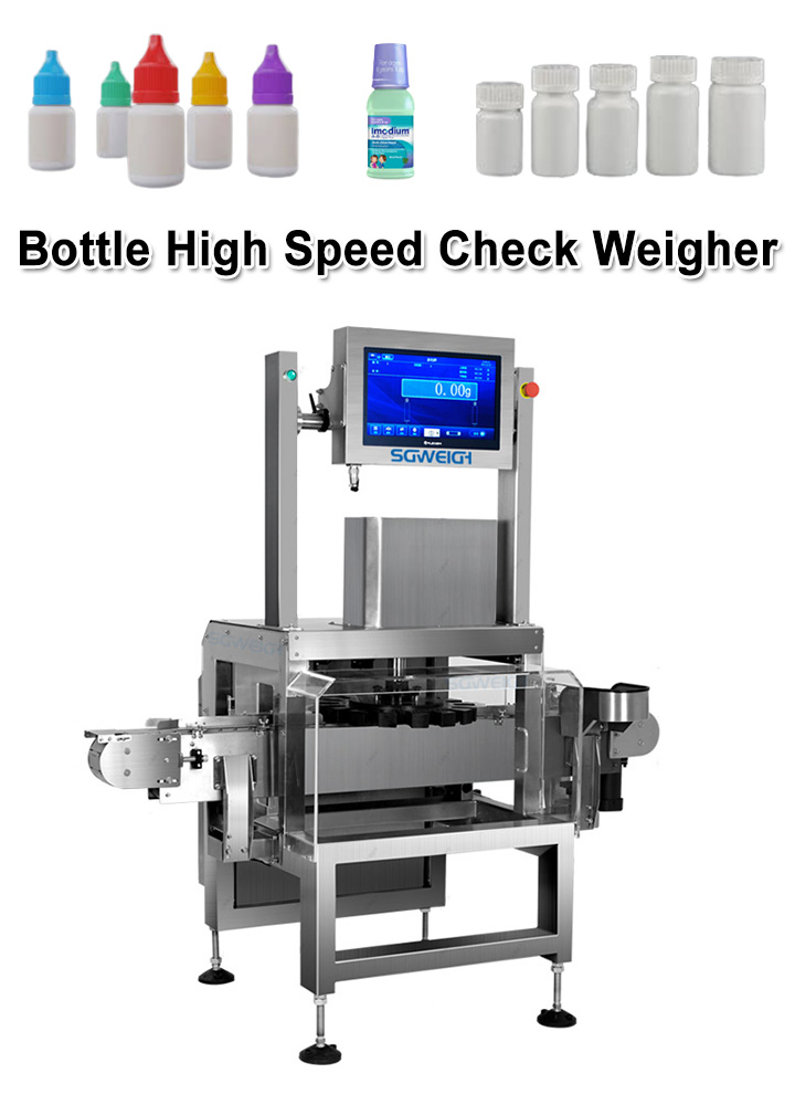 Online Industrial Checkweigher for Vials and Small Containers High-Speed Check Weigher with Touch System